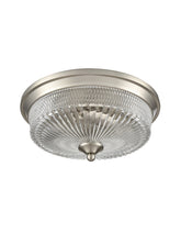 Franklite, Emerson Satin Nickel Flush Ceiling Fitting
