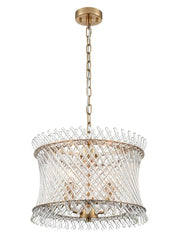 Ethereal 3lt Pendant in Aged Brass