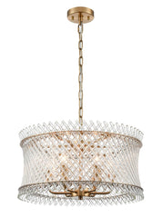 Ethereal 6lt Pendant in Aged Brass