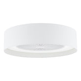 Fan Flush White With Shade LED