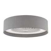 Fan Flush White With Grey Shade LED
