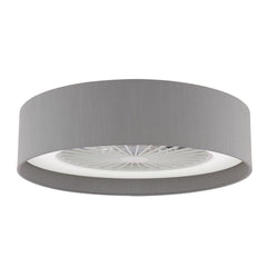 Fan Flush White With Grey Shade LED