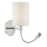 Feta Wall Light Polished Chrome With Shade LED