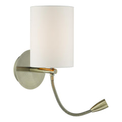 Feta Wall Light Antique Brass With Shade LED