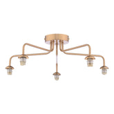 Feya 5 Light Semi-Flush Antique Bronze Fitting Only