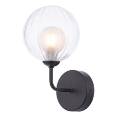 Feya Wall Light Matt Black With Clear/Opal Glass