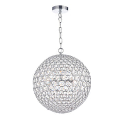 Fiesta 5 Light Pendant Crystal and Polished Chrome