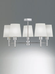 Franklite. Turin 5 light fitting. Chrome