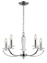 Franklite, Artemide 5 light fitting. Chrome. W/Shade
