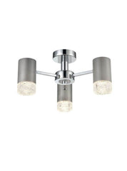 Franklite Cordelia 3 light Fitting Satin Nickel