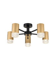 Franklite Cordelia 5 light Fitting Satin Gold
