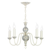 David Hunt Lighting Flemish 5Lt Chandelier Distressed Grey Gold FLE0512