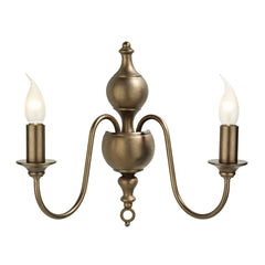 David Hunt Lighting Flemish Double Wall Light Matt Bronze FLE0963