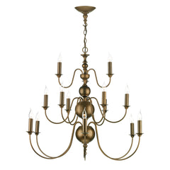 David Hunt Lighting Flemish 15 Light Chandelier Bronze FLE1563