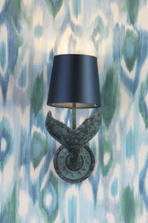 Fluke Wall Light Verdigris With Bespoke Shade