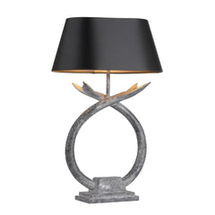Fluke Table Lamp Black/Silver Base Only