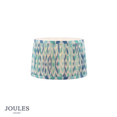 Joules Folly Blue Cotton Tapered Drum Shade 25cm