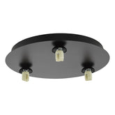 Foley 3 Light Flush Matt Black Fitting Only