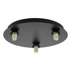 Foley 3 Light Flush Matt Black Fitting Only
