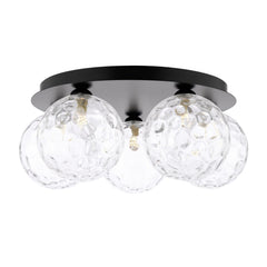 Foley 5 Light Flush Matt Black Fitting Only