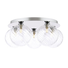 Foley 5 Light Flush Polished Chrome Fitting Only