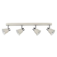 Fry 4 Light Bar Spotlight Cream and Polished Chrome dar lighting