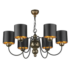 David Hunt Lighting Garbo 6 Light Bronze Black Bronze Shades