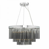 Giovana 5lt Pendant Polished Chrome & Smoked Glass GIO0510 där lighitng
