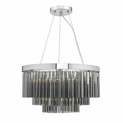 Giovana 5lt Pendant Polished Chrome & Smoked Glass GIO0510 där lighitng