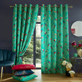 Green Birds Green Readymade Curtains