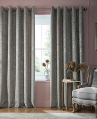 Gypsophila Silver Readymade Curtains
