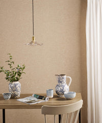 Hadano Pendant Natural Brass and Wavy Glass
