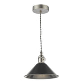 Hadano Pendant Antique Chrome With Antique Pewter Shade