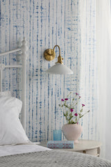 Hadano Wall Light Natural Brass & Ceramic Shallow Shade