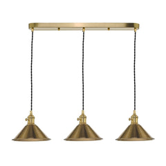 Hadano Tripe Bar Pendant Modular Dar Lighting Brass