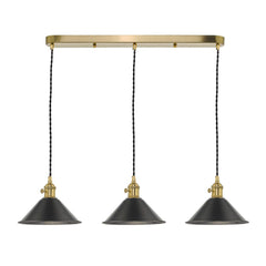 Hadano Tripe Bar Pendant Modular Dar Lighting Brass