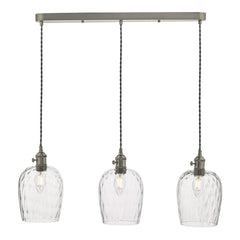 Hadano Triple Bar Pendant Modular Dar Lighting Antique Chrome