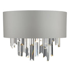 Halle Wall Light Grey and Crystal HAL0939