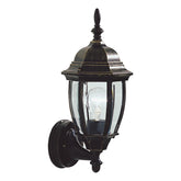 Hambro Outdoor Wall Light Black/Gold Glass IP43