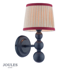 Joules Harewood Wall Light Matt Blue and Green With Shade