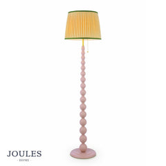 Joules Harewood Floor Lamp Matt Pink and Matt Antique Brass With Shade