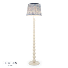 Joules Harewood Floor Lamp Matt Cream and Matt Antique Brass With Shade