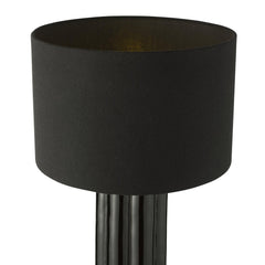 Hebron Table Lamp Black Ceramic With Shade