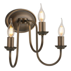 Highgrove Triple Wall Light in Antique Brass