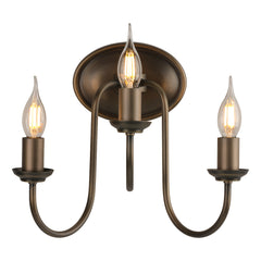 Highgrove Triple Wall Light in Antique Brass