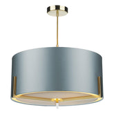 Huxley 3 Light Pendant Satin Gold With Bespoke Shade