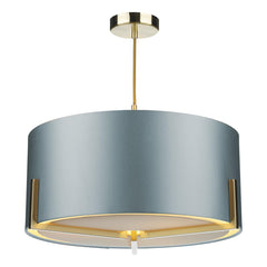 Huxley 3 Light Pendant Satin Gold With Bespoke Shade