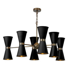 David Hunt Lighting Hyde 12 Light Chandelier HYD1200 Antique Brass
