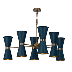 David Hunt Lighting Hyde 12 Light Chandelier HYD1200 Antique Brass