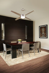 Hawai Ceiling Fan Satin Nickel Wenge LEDS C4 Forlight